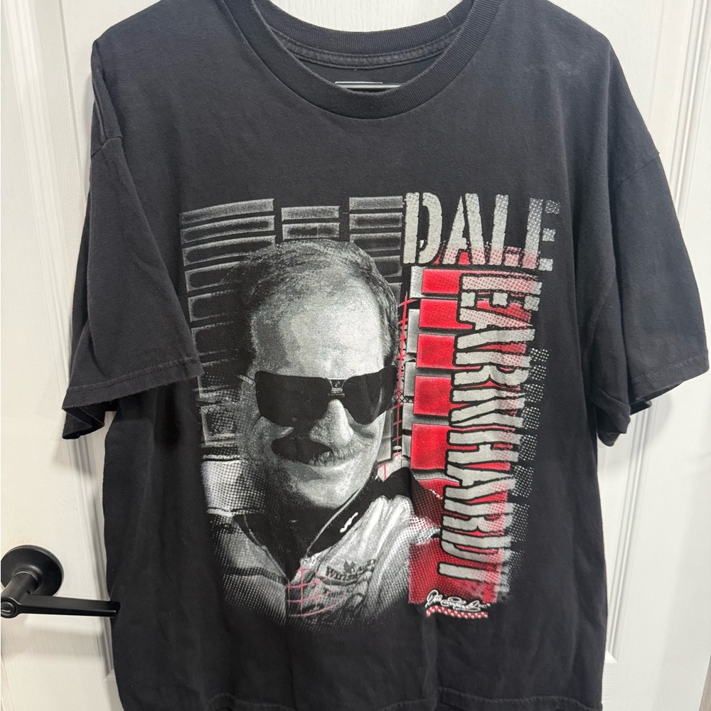 VTG Dale Earnhardt Graphic T-Shirt Men’s XL NASCAR Black Double Sided J1